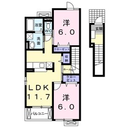 ファーストレーベン立野Ｂの物件間取画像